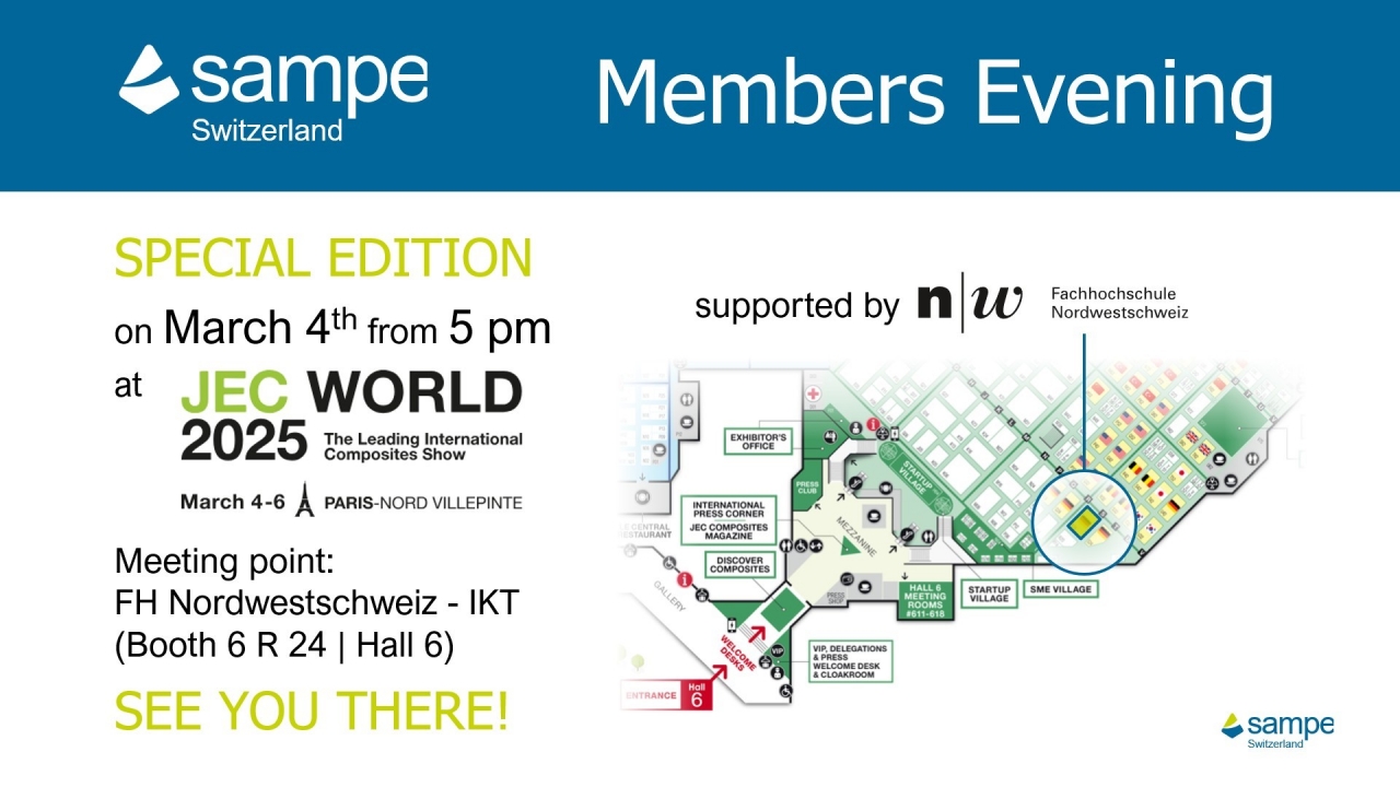 SAMPE Switzerland Members Evening – Special Edition at JEC World 2025